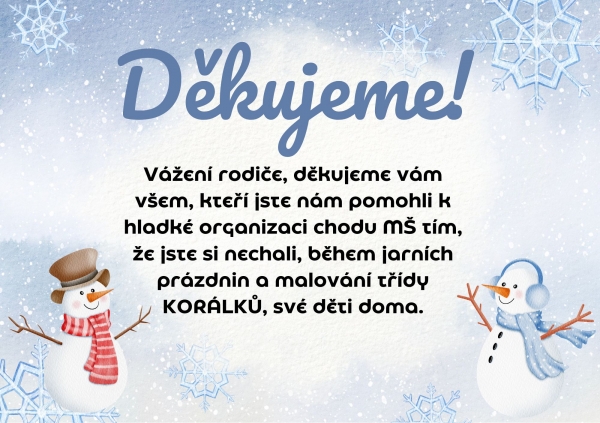 Poděkování rodičům